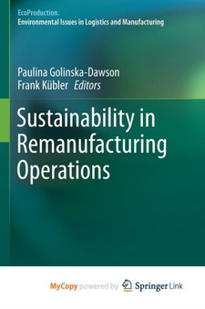 Sustainability in Remanufacturing Operations by Paulina Golinska-Dawson - Paperback