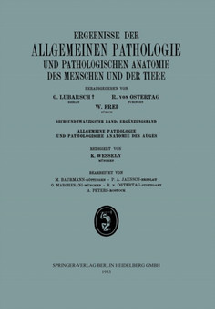 Ergebnisse der Allgemeinen Pathologie und Pathologischen Anatomie des Menschen und der Tiere by O. Lubarsch - Paperback