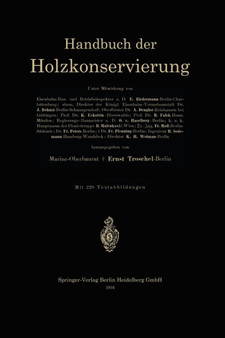 Handbuch der Holzkonservierung by Ernst Troschel - Paperback