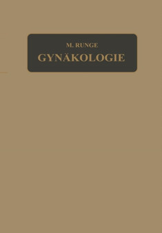 Lehrbuch der Gynakologie by Max Runge - Paperback