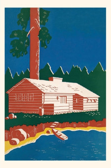 Vintage Journal Cabin by Lake by Found Image Press - Paperback
