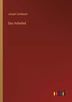 Das Hohelied by Joseph Carlebach - Paperback