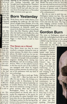 Born Yesterday : The News as a Novel by Gordon Burn - Hardback