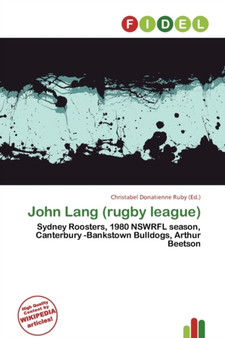 John Lang (Rugby League) by Christabel Donatienne Ruby - Paperback