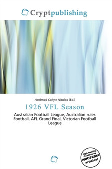 1926 Vfl Season by Hardmod Carlyle Nicolao - Paperback