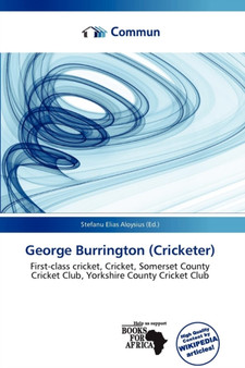 George Burrington (Cricketer) by Stefanu Elias Aloysius - Paperback