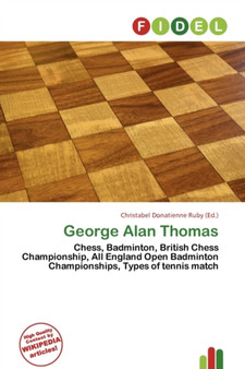 George Alan Thomas by Christabel Donatienne Ruby - Paperback