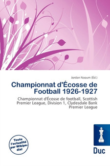 Championnat D' Cosse de Football 1926-1927 by Jordan Naoum - Paperback