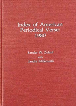 Index of American Periodical Verse 1980 by Rafael Catala - Hardback