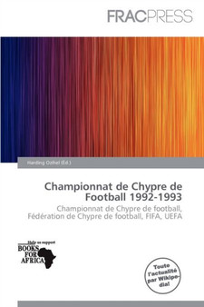 Championnat de Chypre de Football 1992-1993 by Harding Ozihel - Paperback
