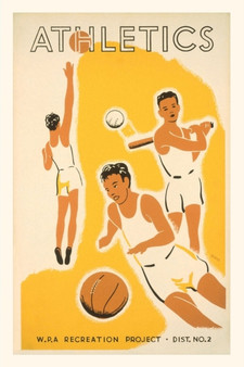 Vintage Journal WPA Athletics Poster by Found Image Press - Paperback