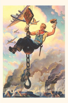 Vintage Journal Cowboy Construction Worker on Hook by Found Image Press - Paperback