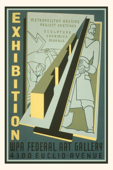 Vintage Journal Poster for WPA Art Exhibition by Found Image Press - Paperback