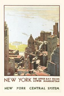 Vintage Journal Manhattan Travel Poster by Found Image Press - Paperback