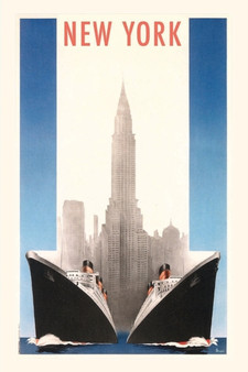 Vintage Journal New York Travel Poster by Found Image Press - Paperback