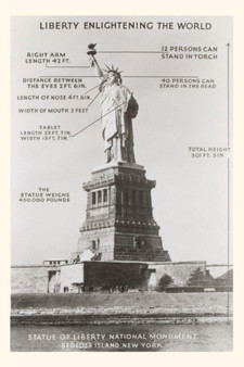 Vintage Journal Diagram of Statue of Liberty by Found Image Press - Paperback