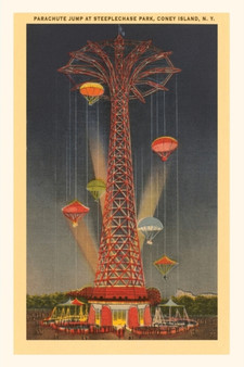 Vintage Journal Parachute Jump Ride, Coney Island, New York City by Found Image Press - Paperback