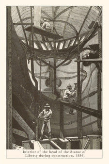 Vintage Journal Interior of Statue of Liberty During Construction by Found Image Press - Paperback