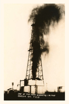 Vintage Journal Oil Well Gusher, Odessa, Texas by Found Image Press - Paperback