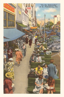 Vintage Journal Sidewalk Benches, St. Petersburg, Florida by Found Image Press - Paperback
