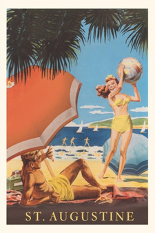Vintage Journal St. Augustine Travel Poster by Found Image Press - Paperback