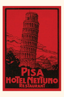 Vintage Journal Hotel Nettuno, Pisa Poster by Found Image Press - Paperback