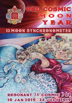 13 Moon Mayan Dreamspell Journal - Red Cosmic Moon : Jan 10-July 25 2019: Synchronometer : 13 by Vasumi Zjikaa - Paperback