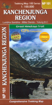 Kangchenjunga Region : 1:100000 GHT trekking map