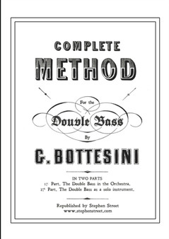 Complete Method for the Contre-Basse (Double Bass) by Giovanni Bottesini - Paperback