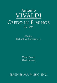 Credo in E minor, RV 591 : Vocal Score by Antonio Vivaldi - Paperback