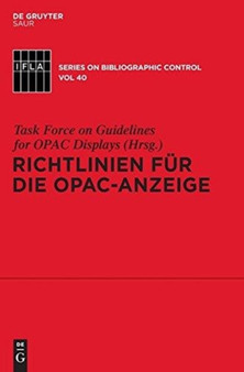 Richtlinien fur die OPAC-Anzeige : 40