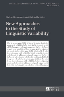 New Approaches to the Study of Linguistic Variability : 4