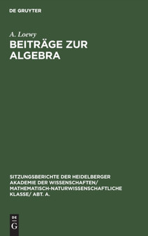Beitrage Zur Algebra : 1929
