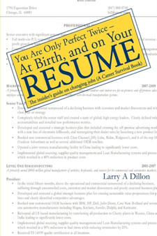 You're Only Perfect Twice : At Birth and on Your Resume