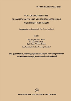 Die quantitative, spektrographische Analyse von Gasgemischen aus Kohlenmonoxyd, Wasserstoff und Stickstoff : 391