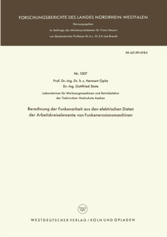 Berechnung der Funkenarbeit aus den elektrischen Daten der Arbeitskreiselemente von Funkenerosionsmaschinen : 1007