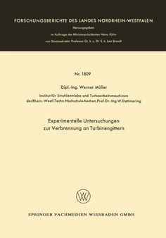 Experimentelle Untersuchungen zur Verbrennung an Turbinengittern : 1809