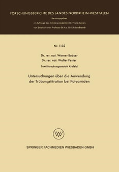 Untersuchungen uber die Anwendung der Trubungstitration bei Polyamiden : 1132
