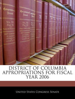 District of Columbia Appropriations for Fiscal Year 2006