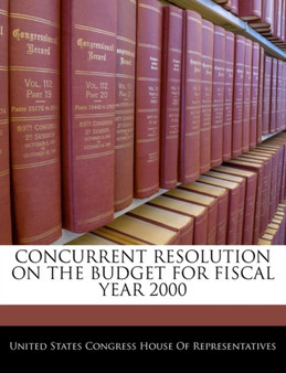 Concurrent Resolution on the Budget for Fiscal Year 2000