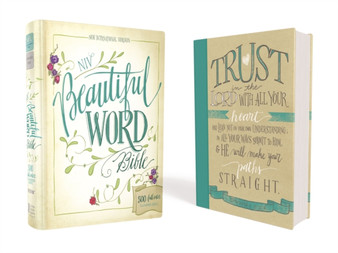 NIV, Beautiful Word Bible, Imitation Leather, Brown/Blue : 500 Full-Color Illustrated Verses