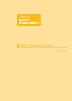 Forecast evaluation report October 2012