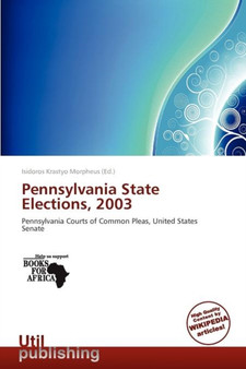 Pennsylvania State Elections, 2003