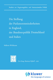 Die Stellung der Parlamentsminderheiten in England, der Bundesrepublik Deutschland und Italien : 3