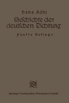 Geschichte der deutschen Dichtung