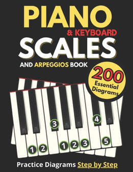 Piano & Keyboard Scales and Arpeggios Book, Practice Diagrams Step by Step : Fundamentals of Piano Practices, All the Major, Minor (Pentatonic, Blues and Modal Scales) Simple Music Theory by Peter Music Publishing - Paperback