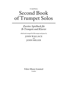 Second Book Of Trumpet Solos by John Miller - Paperback