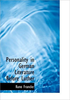 Personality in German Literature Before Luther