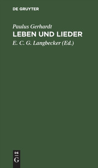 Leben Und Lieder by Paulus Gerhardt - Hardback