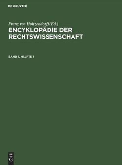 Encyklopadie der Rechtswissenschaft by Josef Kohler - Hardback